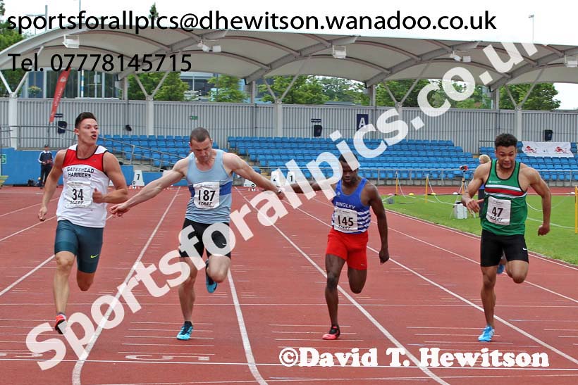 Mens  senior 100 metres, Northern Senior and Under-20s Track and Field Champs., Manchester. Photo: David T. Hewitson/Sports for All Pics